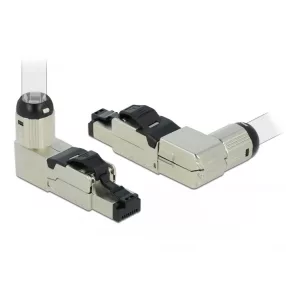   Delock RJ45 dugaszoló szerelvény Cat.6A anyaga: fém ívelt (DL-86289)