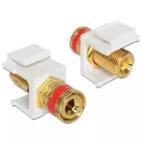   Delock Keystone szorító szerelvény > menetes anya, piros (DL-86304)