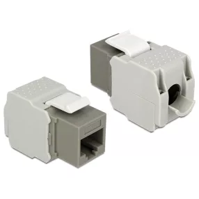  Delock Keystone modul RJ45 anya > LSA Cat.6 UTP szürke (DL-86342)
