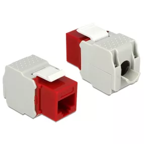   Delock Keystone modul RJ45 anya > LSA Cat.6 UTP piros (DL-86344)