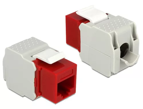 Delock Keystone modul RJ45 anya > LSA Cat.6 UTP piros (DL-86344)