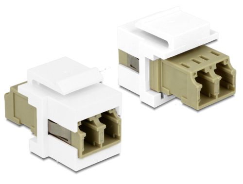 Delock Keystone modul, LC Duplex-csatlakozóhüvely > LC Duplex-csatlakozóhüvely, több üzemmód