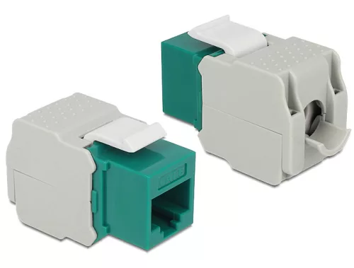 Delock Keystone modul zöld színű RJ45 aljzat - LSA CAT.6 UTP csatlakozókkal (DL-86349)