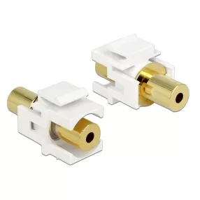  Delock Keystone Module stereo jack anya 3.5 mm 4 pin > stereo jack anya 3.5 mm 4 pin, aranyozott, fe (DL-86363)