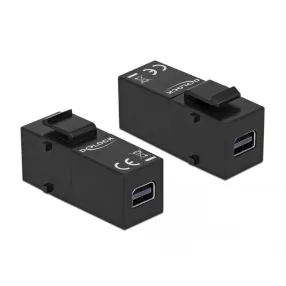   Delock Keystone modul, mini DisplayPort-csatlakozóhüvely > mini DisplayPort-csatlakozóhüvely (DL-86377)