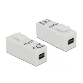   Delock Keystone modul, mini DisplayPort-csatlakozóhüvely > mini DisplayPort-csatlakozóhüvely (DL-86387)