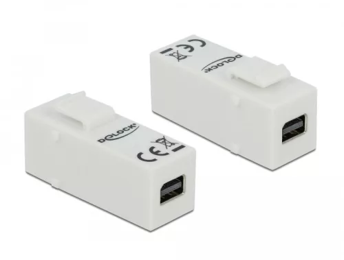 Delock Keystone modul, mini DisplayPort-csatlakozóhüvely > mini DisplayPort-csatlakozóhüvely (DL-86387)