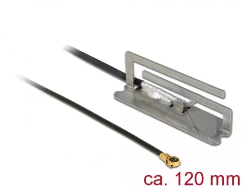 Delock WLAN antenna MHF IV / HSC MXHP32 kompatibilis dugó 802.11 ac / a / h / b / g / n PIFA 1,6 dBi (DL-86392)