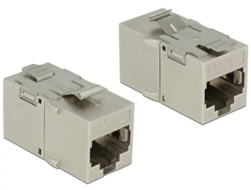 Delock Keystone modul, RJ45-aljzat > RJ45-aljzat, Cat.6A fém (DL-86408)