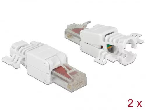 Delock RJ45 dugó Cat.6 UTP szerszám nélkül szerelheto 2 darab (DL-86416)