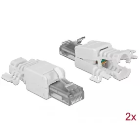   Delock RJ45 dugó Cat.6A UTP szerszám nélkül szerelheto 2 darab (DL-86417)