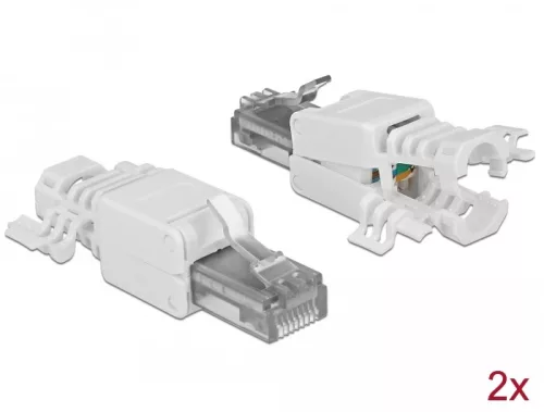 Delock RJ45 dugó Cat.6A UTP szerszám nélkül szerelheto 2 darab (DL-86417)