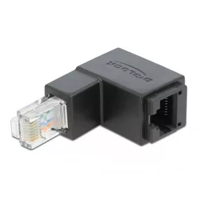   Delock RJ45 adapter apa 90 fokos lefelé néző > RJ45 aljzat, Cat.6 UTP (DL-86423)