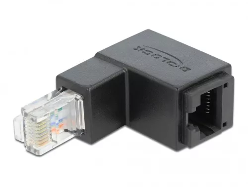 Delock RJ45 adapter apa 90 fokos lefelé néző > RJ45 aljzat, Cat.6 UTP (DL-86423)