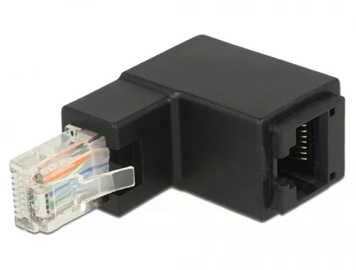 Delock Adapter RJ45 apa L alakú > RJ45 anya Cat.6 UTP (DL-86424)