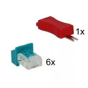 Delock 6 db-os RJ45 apa Secure Clip készlet (DL-86425)