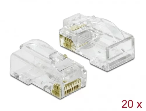 Delock RJ45 nyomó+vágó+hajlító apa Cat.6 UTP 20 db. (DL-86473)