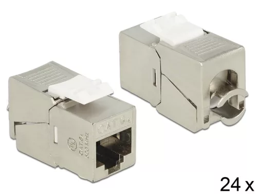 Delock Keystone modul RJ45 csatlakozó > LSA Cat.6A STP kompakt 24 darab (DL-86479)