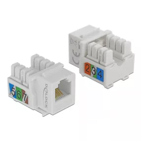   Delock Keystone modul, RJ12-aljzat > LSA Cat.3 UTP, fehér (DL-86498)