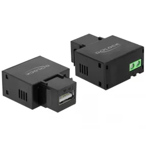   Delock 1 A-s, fekete, A-típusú USB töltő portos Keystone modul (DL-86505)