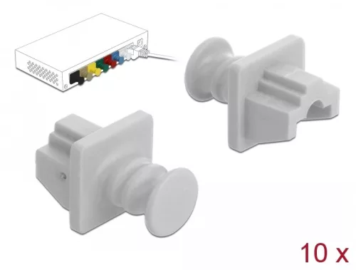 Delock Porvédo az RJ45 hüvely, 10 darab fehér (DL-86507)