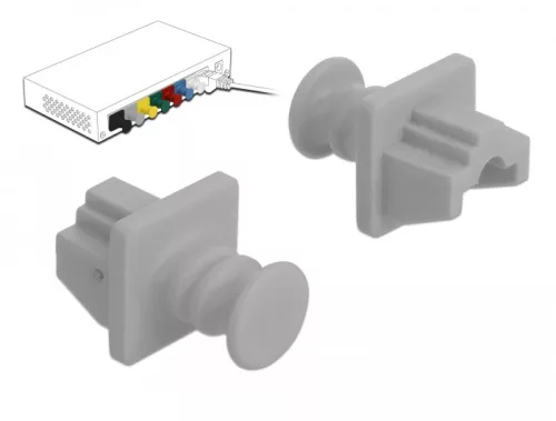 Delock Porvédő az RJ45 hüvely, 10 darab szürke (DL-86508)