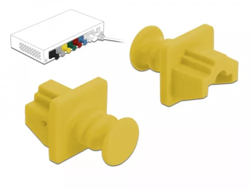 Delock Porvédő az RJ45 hüvely, 10 darab sárga (DL-86511)