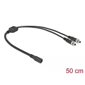   Delock DC megosztó kábel 5,5 x 2,1 mm 1 db. anya   2 db. apa csavarható (DL-86571)