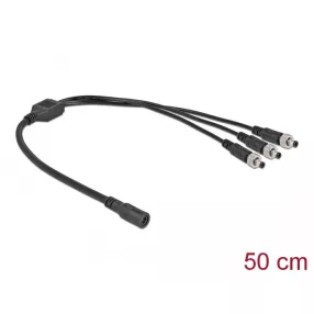   Delock DC megosztó kábel 5,5 x 2,1 mm 1 db. anya   3 db. apa csavarható (DL-86572)