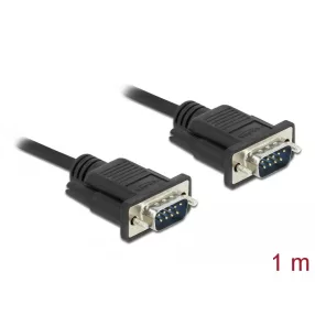   Delock Sub-D9-es, RS-232 soros kábel, apa-anya, 1 m (DL-86573)
