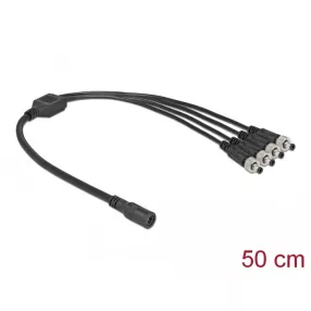   Delock DC megosztó kábel 5,5 x 2,1 mm 1 db. anya   4 db. apa csavarható (DL-86588)