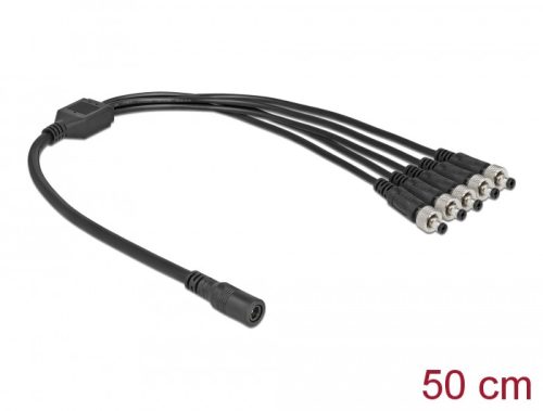 Delock DC megosztó kábel 5,5 x 2,1 mm 1 db. anya   5 db. apa csavarható