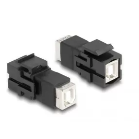   Delock Keystone Module USB 2.0 Type-B jack - USB 2.0 Type-B jack fekete (DL-86600)