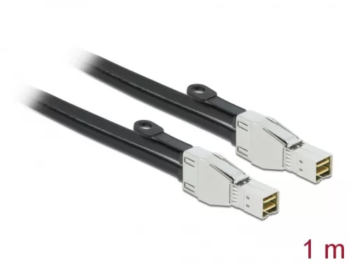 Delock PCI Express kábel Mini SAS HD SFF-8674 - SFF-8674 csatlakozókkal, 1 m (DL-86621)