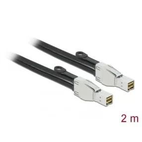   Delock PCI Express kábel Mini SAS HD SFF-8674 - SFF-8674 csatlakozókkal, 2 m (DL-86622)