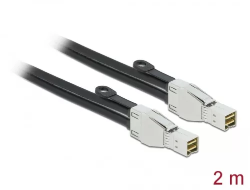 Delock PCI Express kábel Mini SAS HD SFF-8674 - SFF-8674 csatlakozókkal, 2 m (DL-86622)
