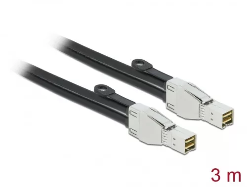 Delock PCI Express kábel Mini SAS HD SFF-8674 - SFF-8674 csatlakozókkal, 3 m (DL-86623)
