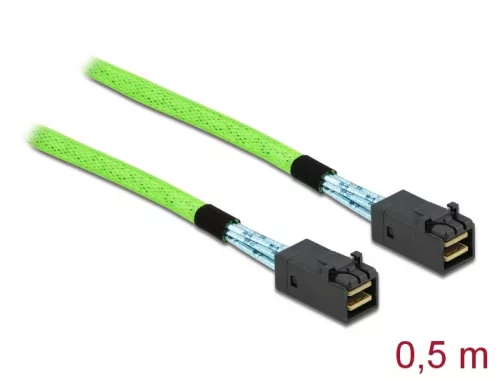 Delock PCI Express kábel Mini SAS HD SFF-8673 - SFF-8673 csatlakozókkal, 0,5 m (DL-86624)