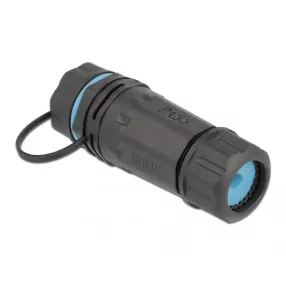  Delock Vízhatatlan védőkupakkal és borítással ellátott kábelkonnektor RJ45 anya - RJ45 anya Cat.6A (DL-86701)