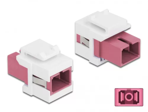 Delock Keystone modul SC Simplex aljzat - SC Simplex aljzat ibolya / fehér (DL-86717)