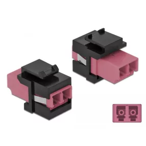   Delock Keystone modul LC Duplex aljzat - LC Duplex aljzat ibolya / fekete (DL-86721)