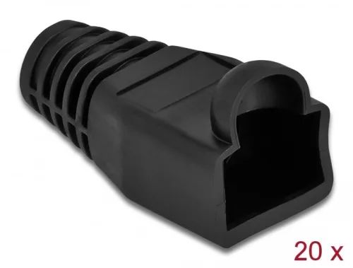Delock Feszültségcsökkentő RJ45 apához, 20 db. Fekete (DL-86722)