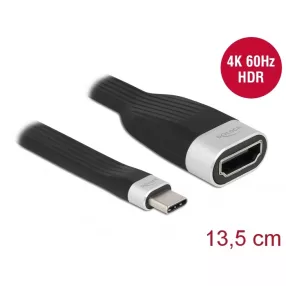   Delock FPC lapos csík kábel USB Type-C  - HDMI (DP Alt Mode) 4K 60 Hz 13,5 cm (DL-86729)