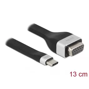   Delock FPC lapos csík kábel USB Type-C  - VGA (DP Alt Mode) 13 cm (DL-86730)