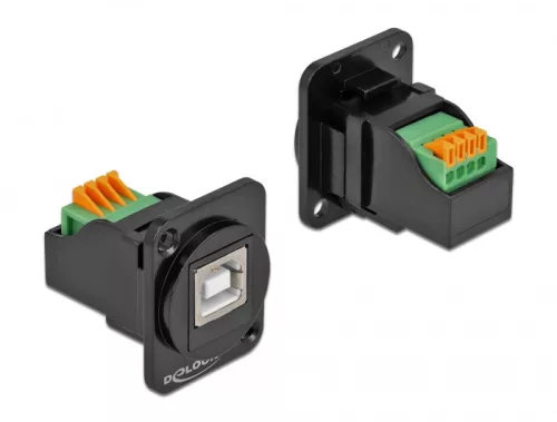 Delock D-típusú Modul USB 2.0 B-típusú hüvely anya sorkapocs modul (DL-86733)