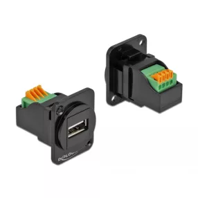   Delock D-típusú Modul USB 2.0 A-típusú hüvely anya sorkapocs modul (DL-86734)