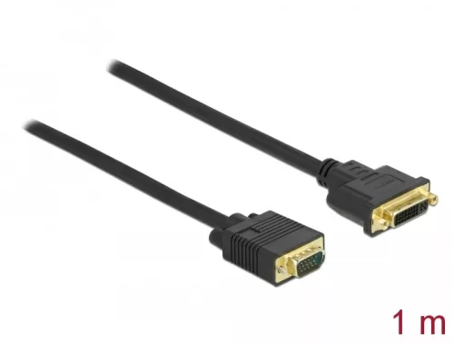 Delock Kábel DVI 24+5 csatlakozódugóval - VGA csatlakozódugóval 1 m (DL-86756)