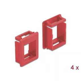 Delock Keystone modultartó tokokhoz (4 db) piros (DL-86762)