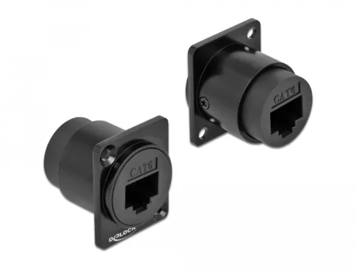 Delock D-típusú Modul RJ45 Cat.6 anya - anya (DL-86782)