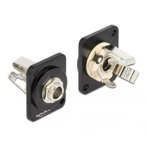   Delock D-típusú Modul 6,35 mm 3 tűs sztereó jack hüvely forrasztott konnektorhoz (DL-86790)